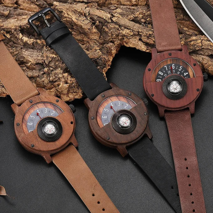 Stellan – Holzuhren mit Lederarmband