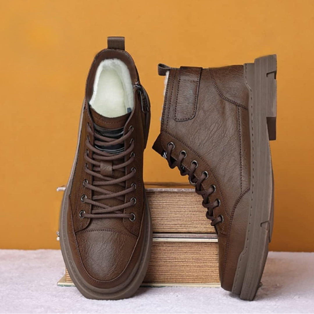 Patterson – Schnürstiefeletten Aus Leder