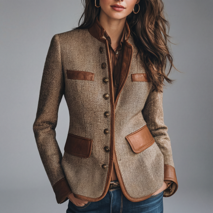Yvanna – Elegante Tweedjacke im Traditionellen Stil