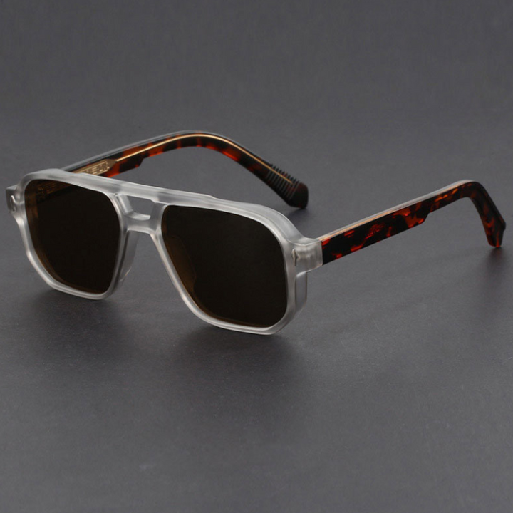 Kieran – Sonnenbrille mit Zweifarbigem Rahmen und eckiger Form