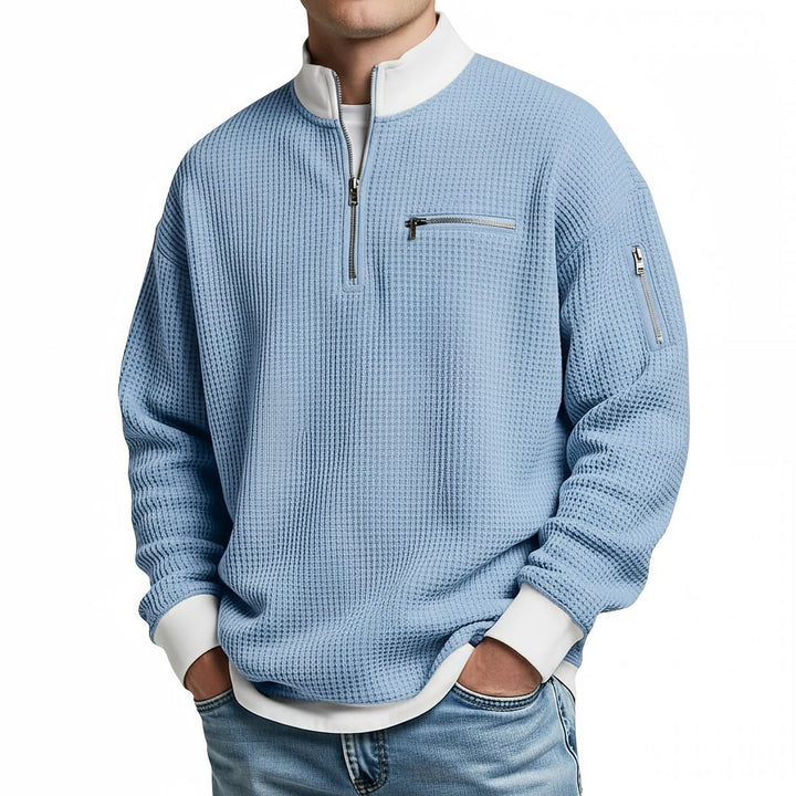 Jose - Eleganter Strickpullover Mit Halbem Reißverschluss
