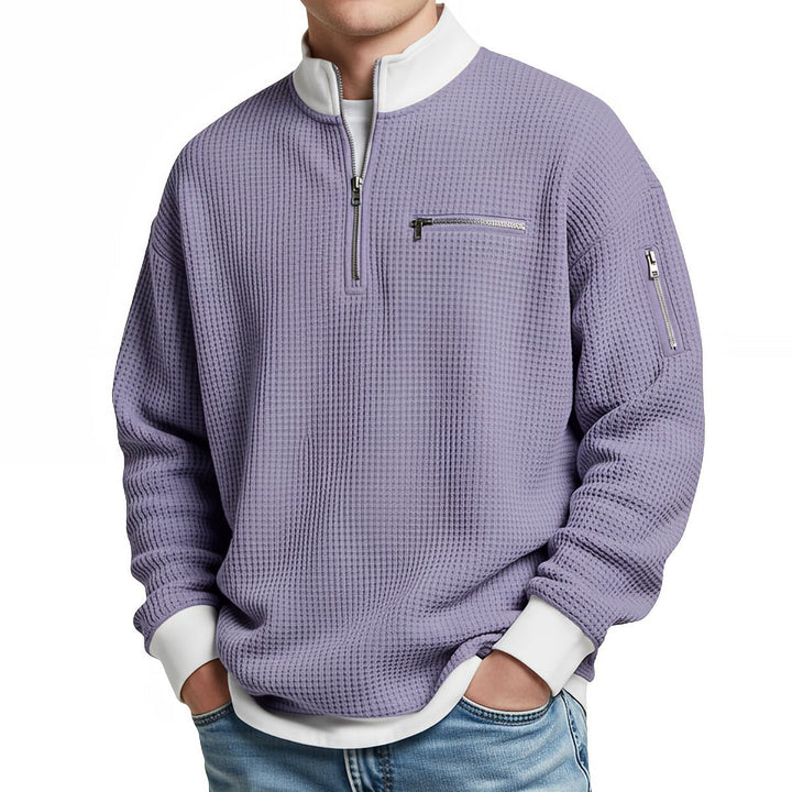 Jose - Eleganter Strickpullover Mit Halbem Reißverschluss