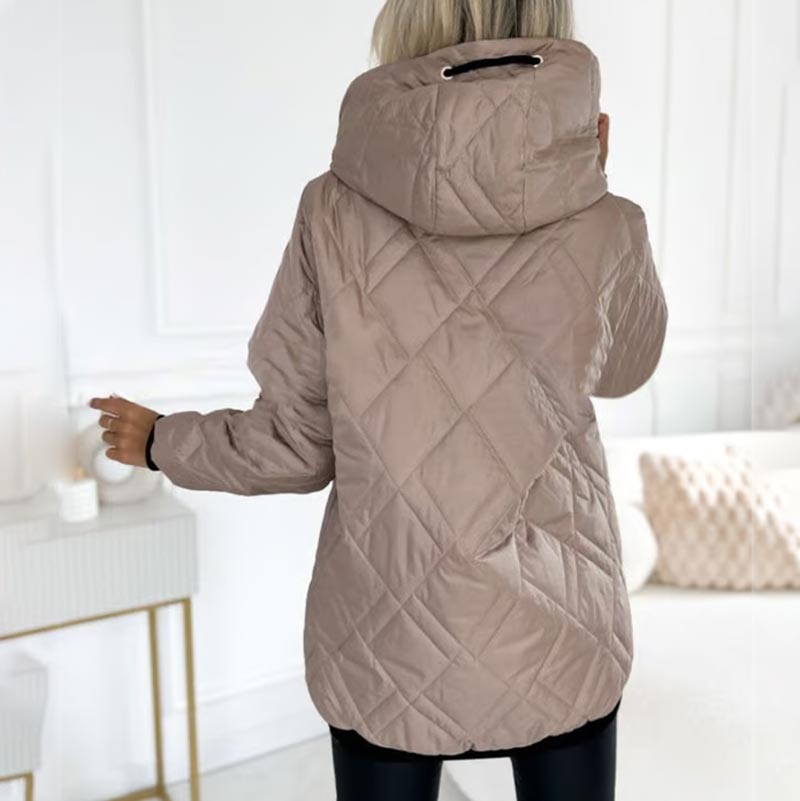 Kialina – Gesteppter Parka Mit Kapuze Und Frontreißverschluss