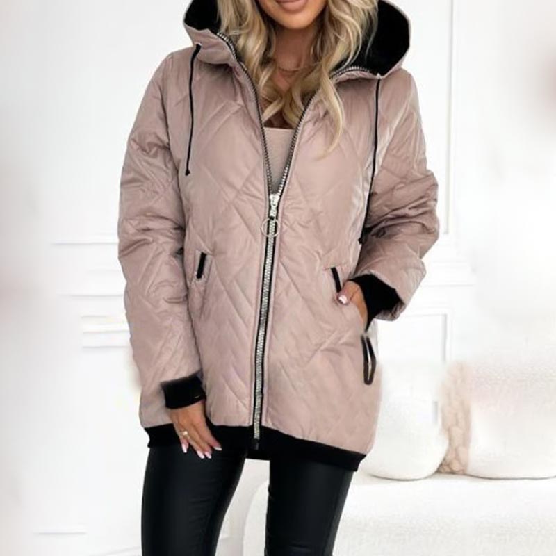 Kialina – Gesteppter Parka Mit Kapuze Und Frontreißverschluss