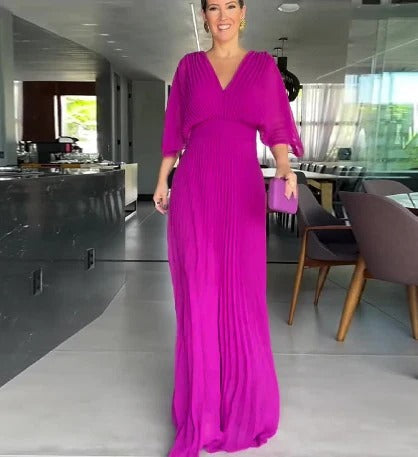 Greetje - Elegantes Plisseekleid