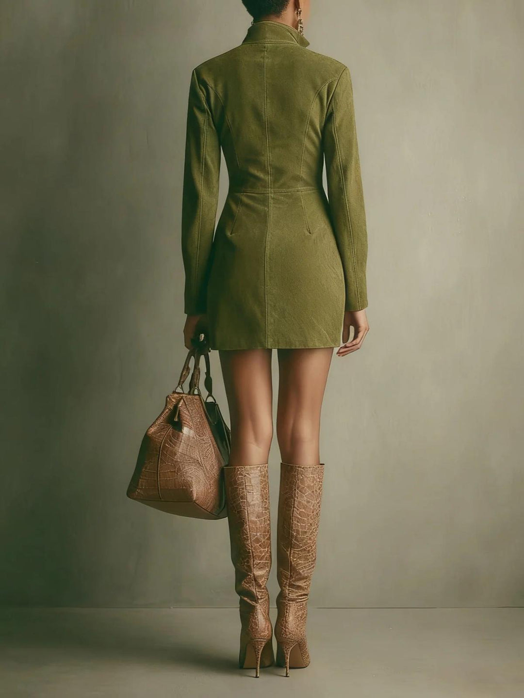 Marosa – Minikleid Aus Kunstwildleder