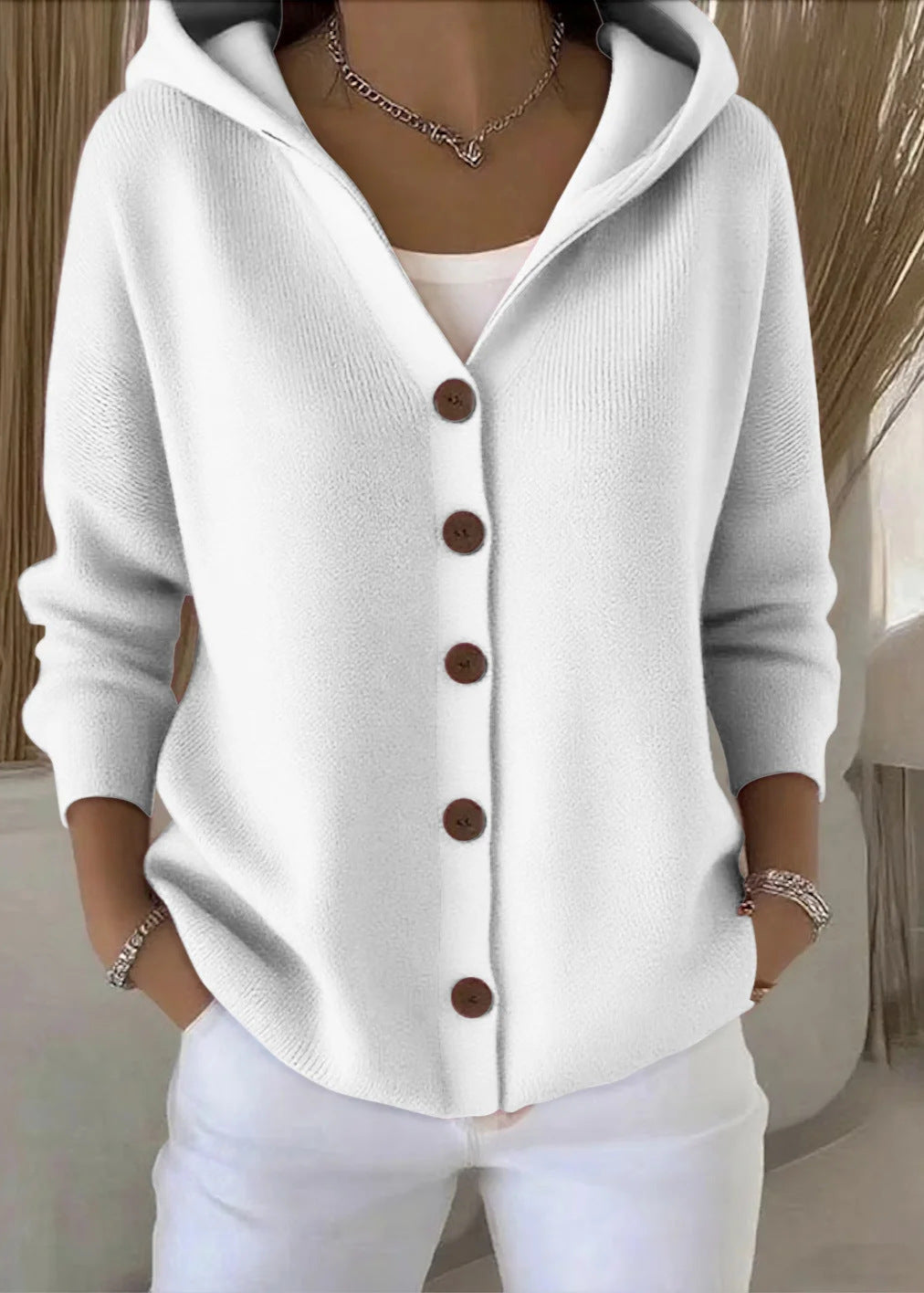 Kaley - Eleganter Strickjacke Mit Langen Ärmeln