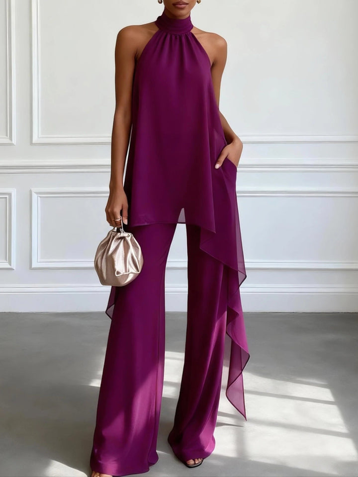 Victtoria – Elegantes Neckholder-Top Mit Hose