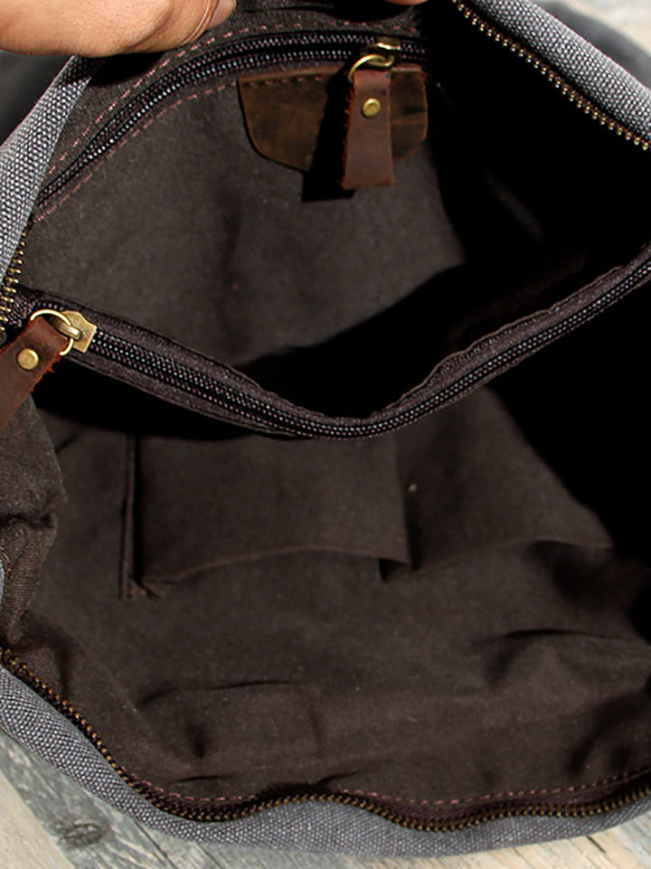 Liraine – Umhängetasche Aus Canvas Und Leder