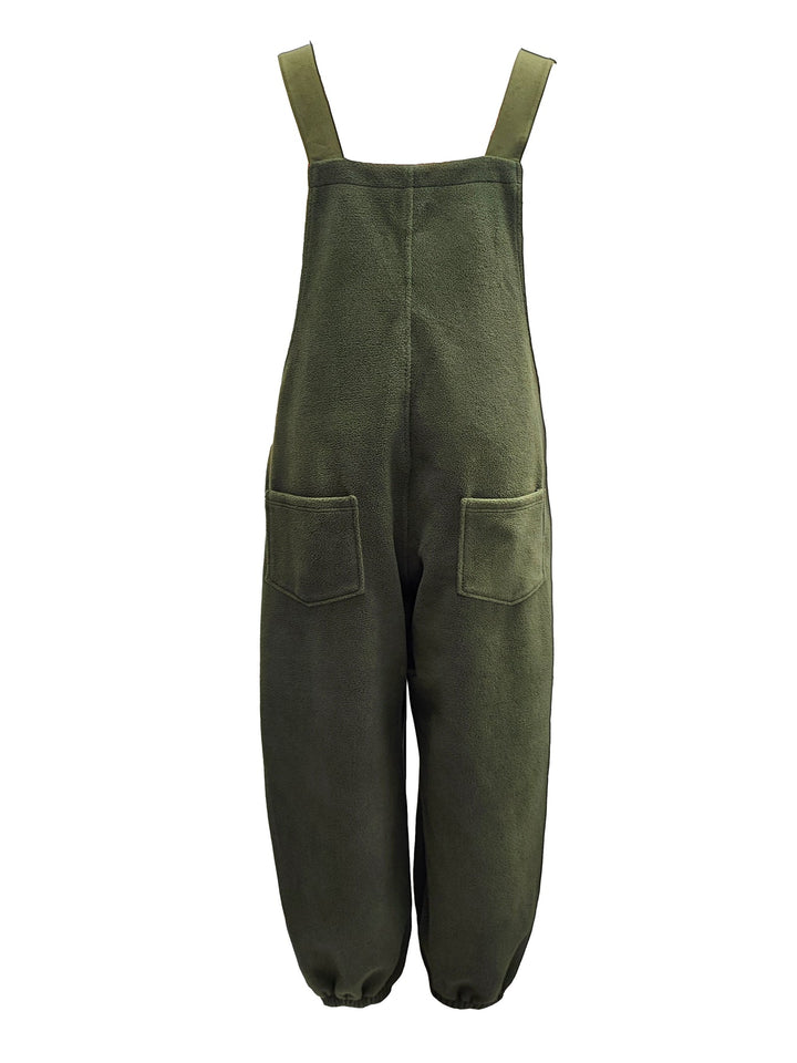 Clarice - Lose Passform Distressed Denim Latzhose