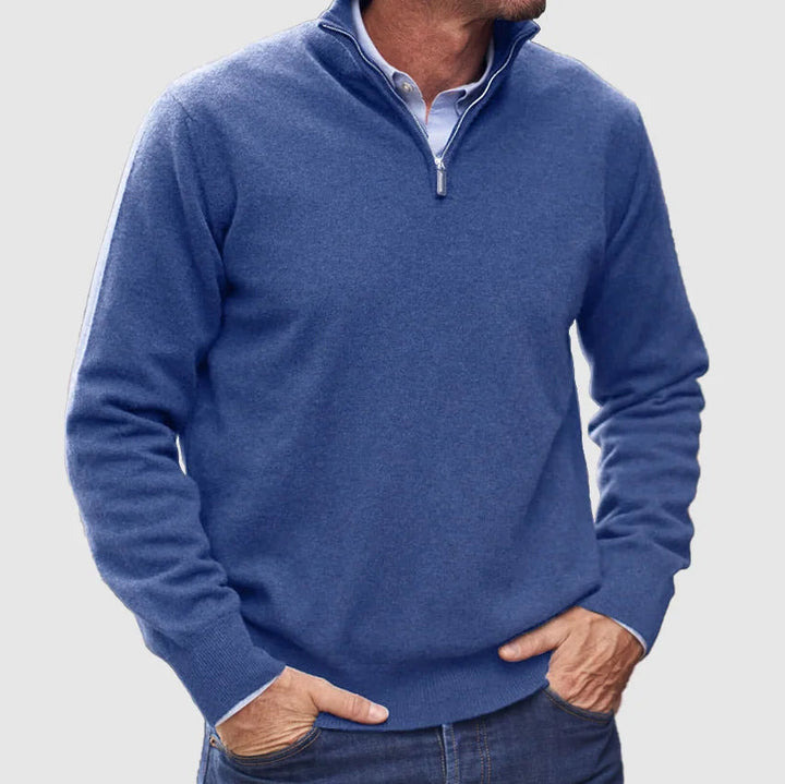Mitch - Langarm Reißverschluss Pullover