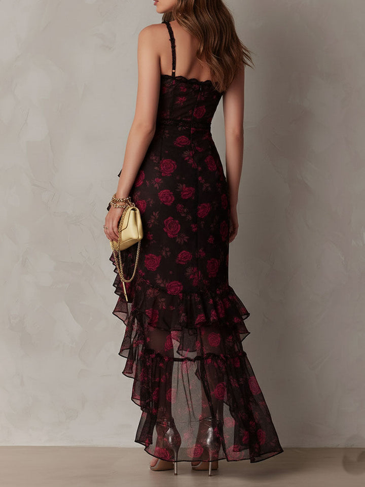 Deyna – Elegantes Blumen Kleid Mit Gerafftem Saum