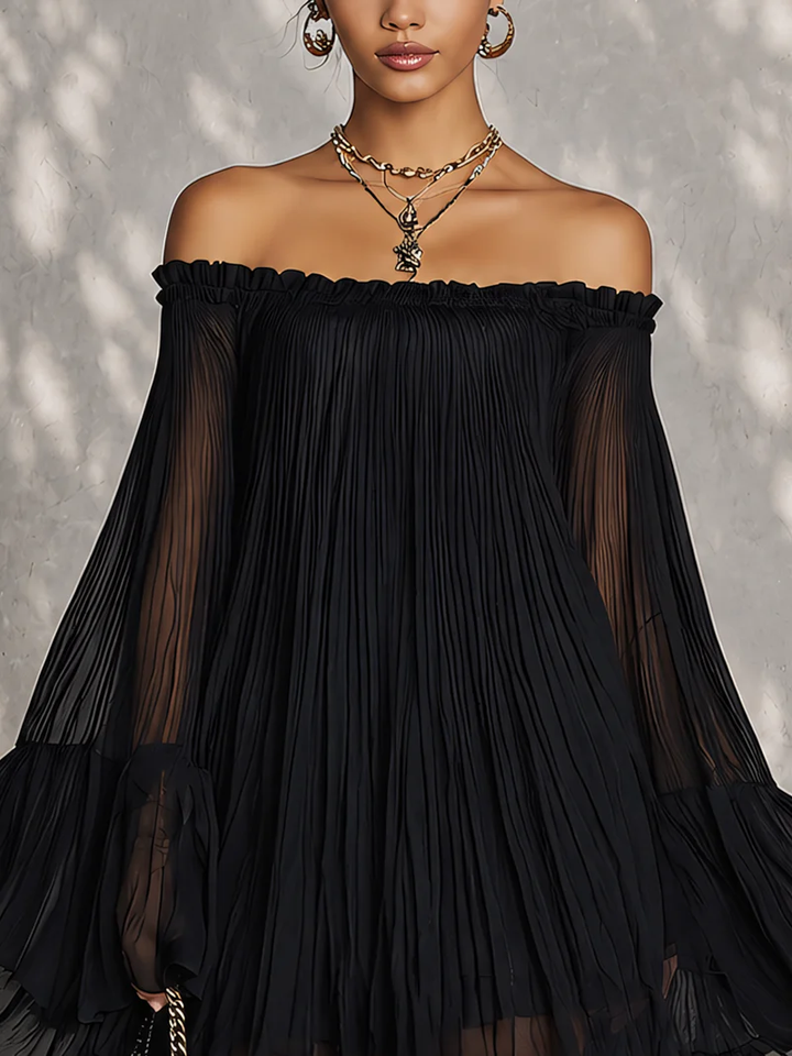 Virelia – Minikleid Mit ausgestellten Ärmeln