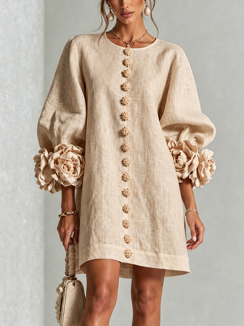 Hinan - Mini Kleid Mit Blumenmuster