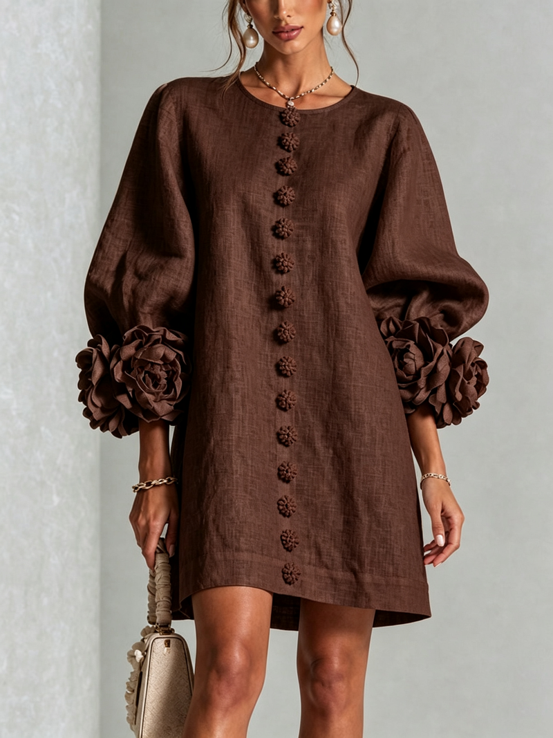 Hinan - Mini Kleid Mit Blumenmuster