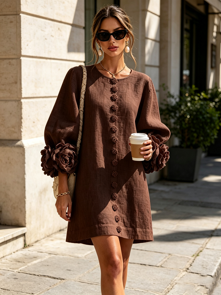 Hinan - Mini Kleid Mit Blumenmuster