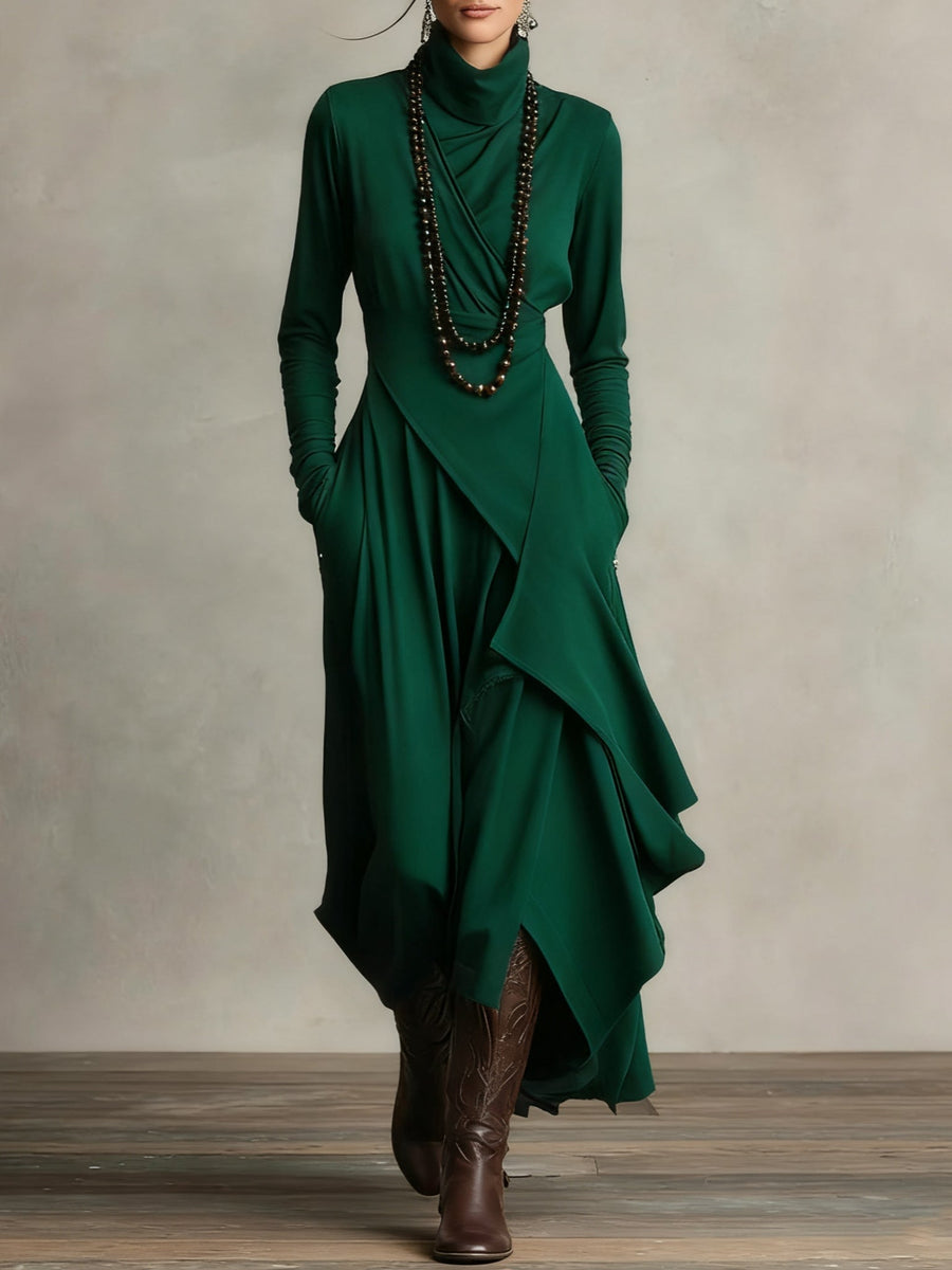 Patrizia – Asymmetrisches Tunika Maxi Kleid