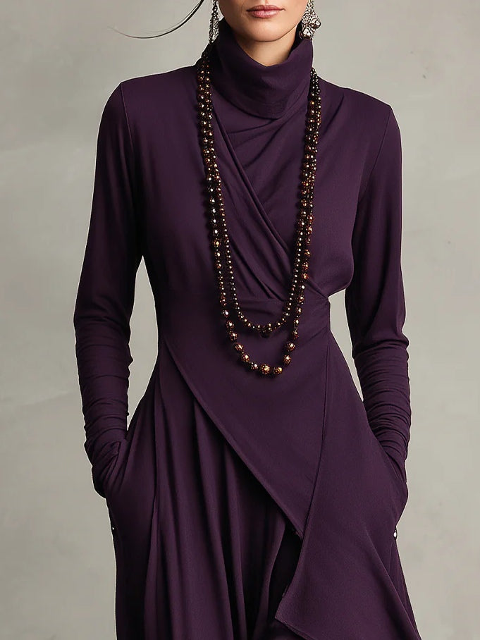 Patrizia – Asymmetrisches Tunika Maxi Kleid