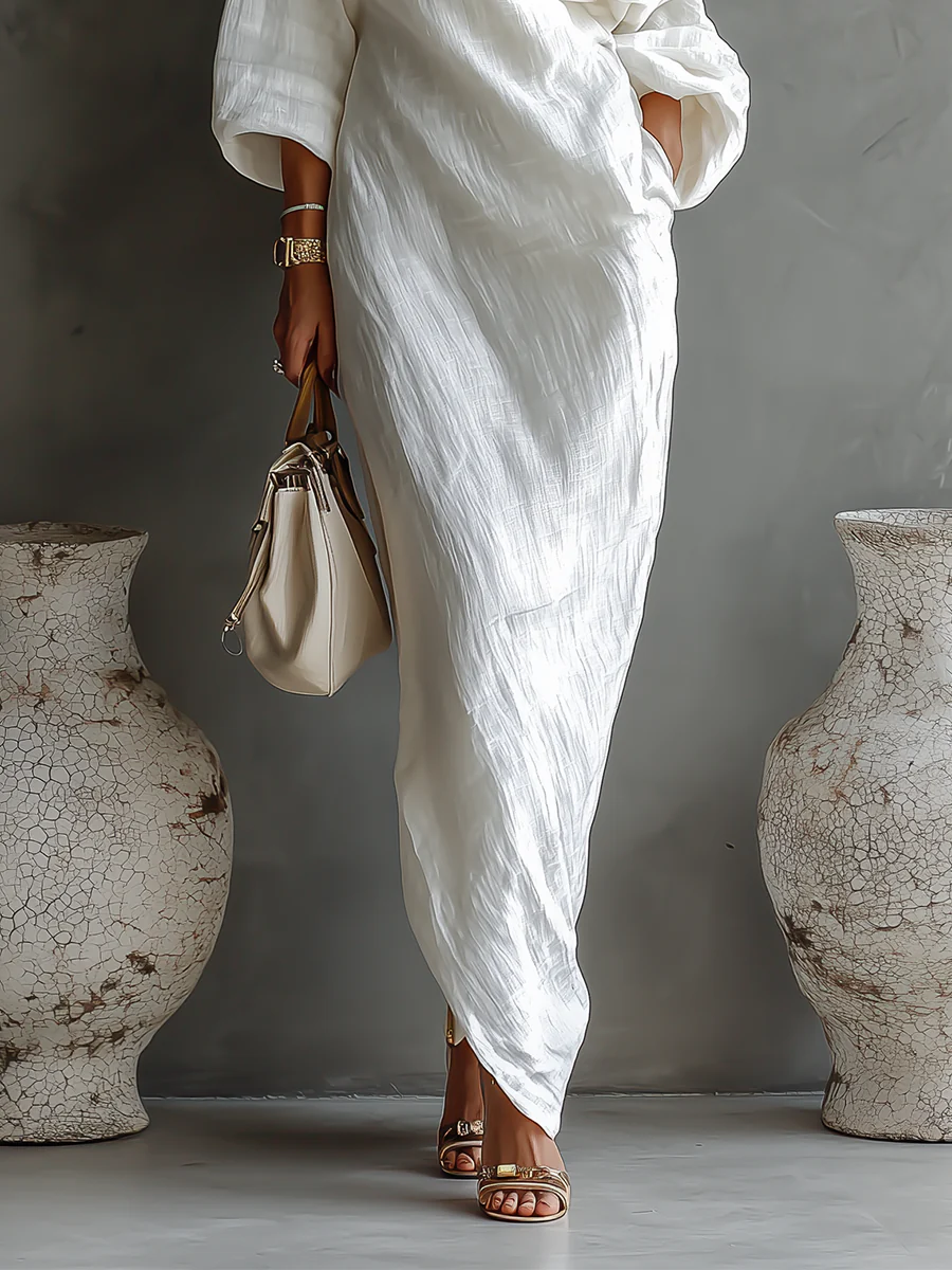 Zihara – Elegantes Asymmetrisches Fließendes Kleid