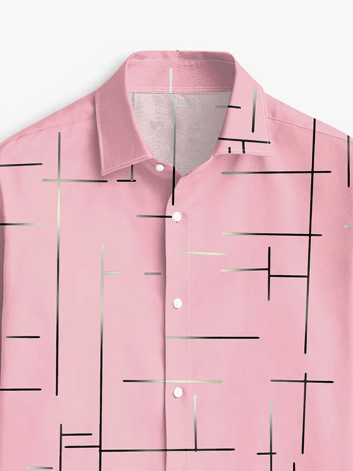 Nerio - Langarmhemd Mit Geometrischem Drucken