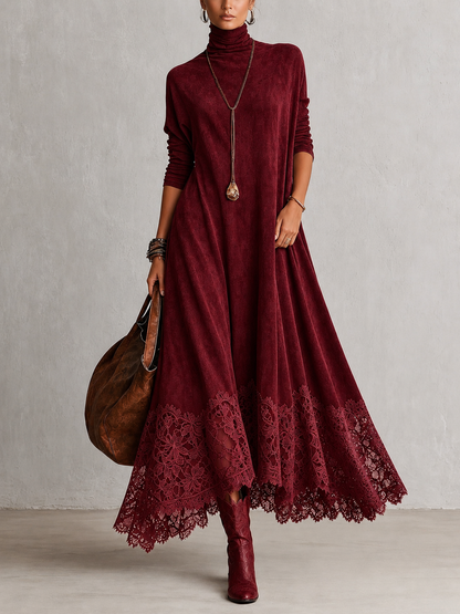 Albria – Langärmliges Maxikleid im Vintage-Stil
