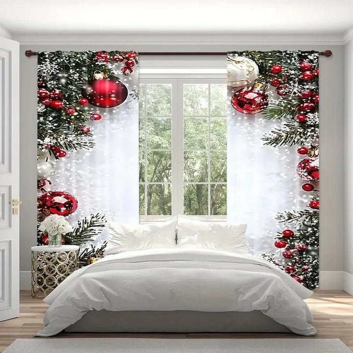 FrostLinen – Vorhänge mit Weihnachtsmotiv
