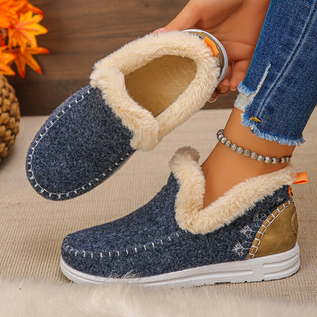 Aleeza - Casual Fleece Lined Slippers