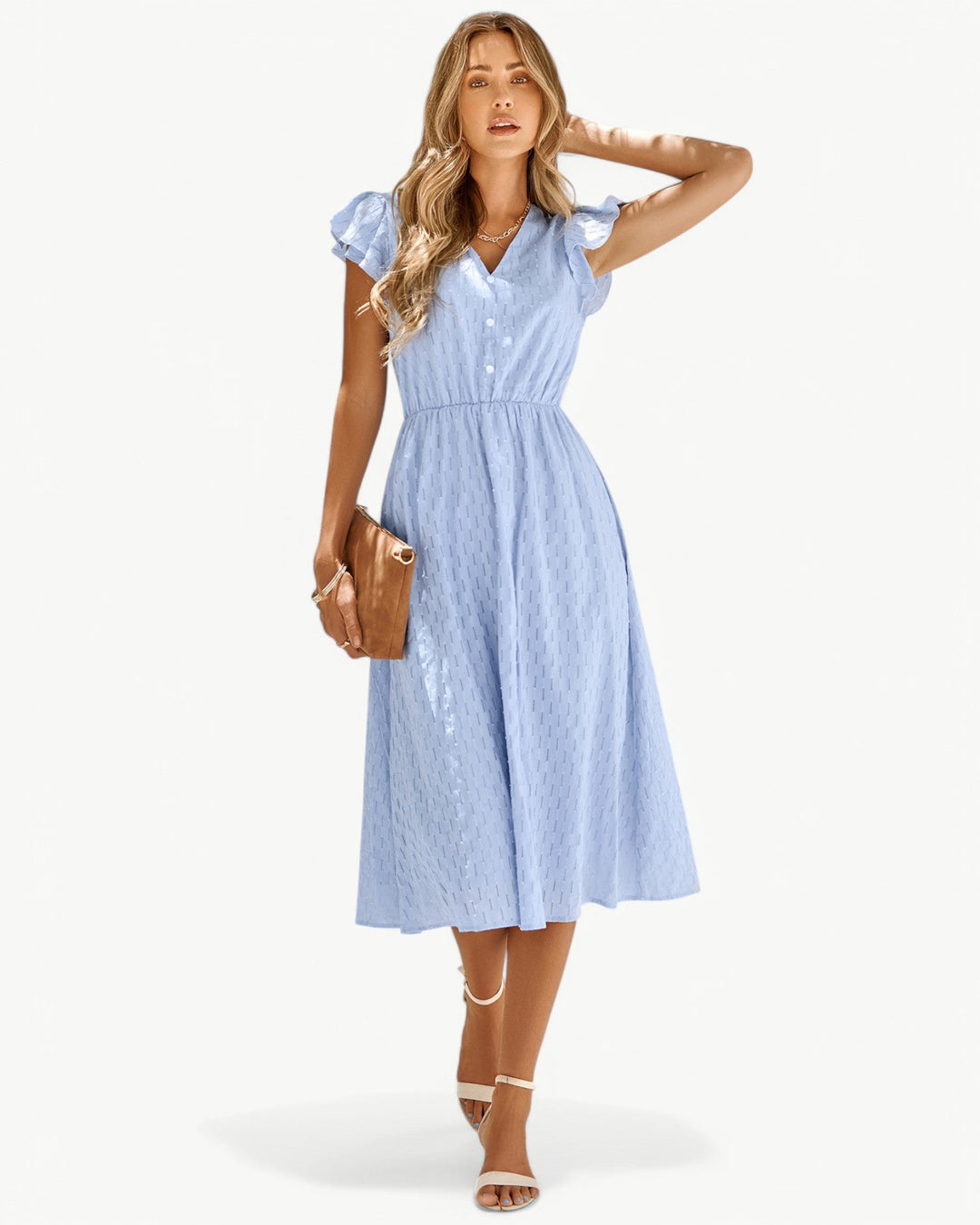 Julieta – Midikleid Mit Rüschenärmeln