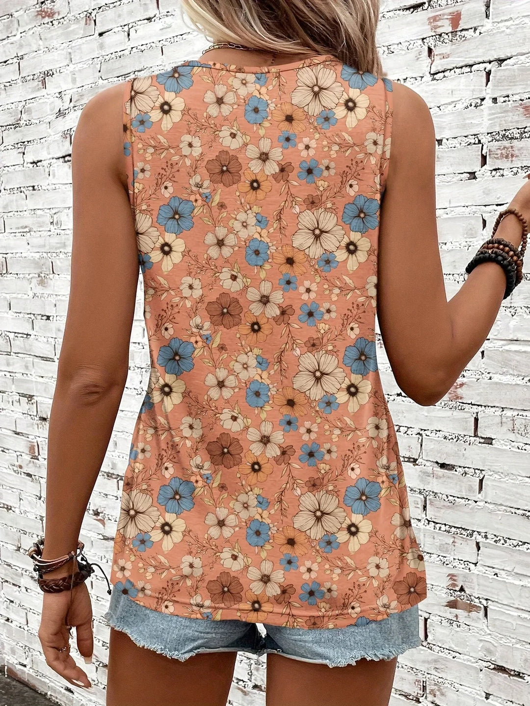 Lilou – Lässiges Sommer Top Mit Blumen Drucken