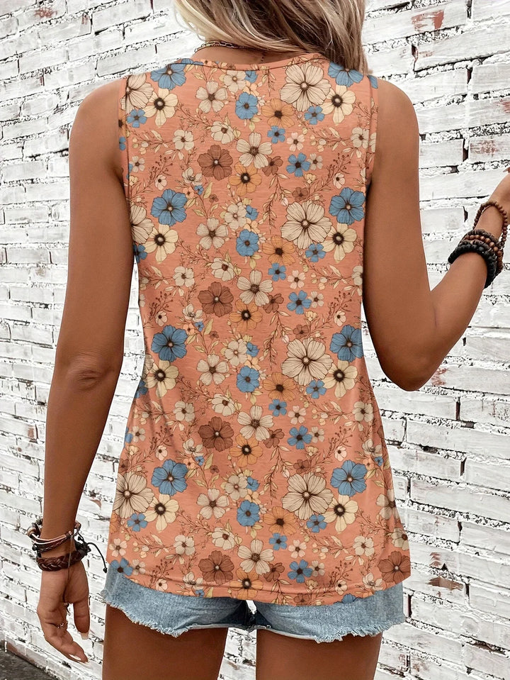 Lilou – Lässiges Sommer Top Mit Blumen Drucken