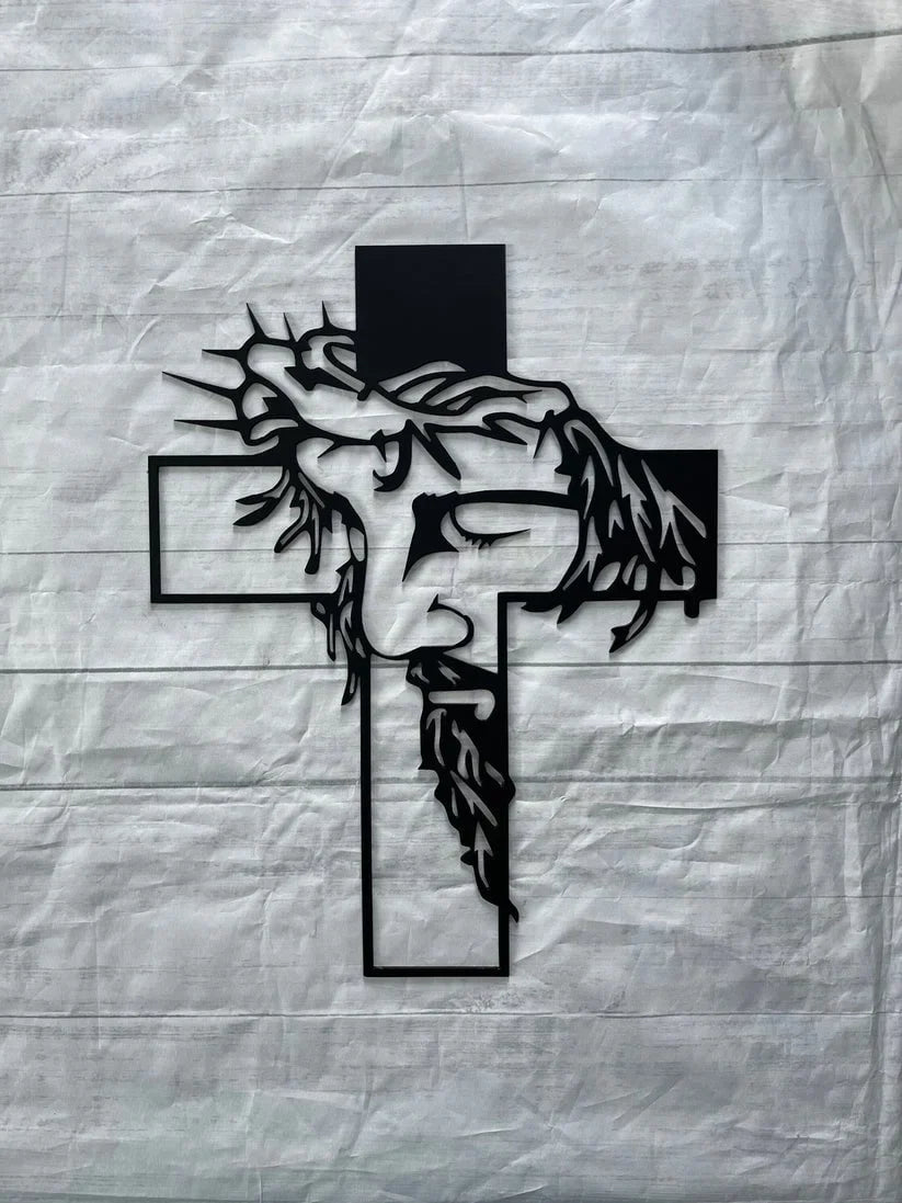 ChristCraft – Metallschild mit Jesus-Kreuz  Wanddekoration mit Christusmotiv