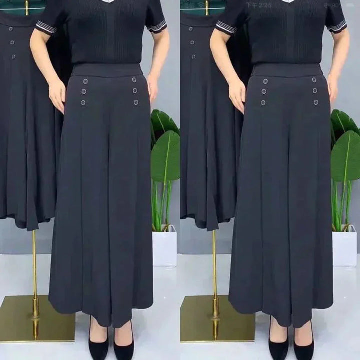 Malou - Stilvolle Bundfaltenhose mit weitem Bein