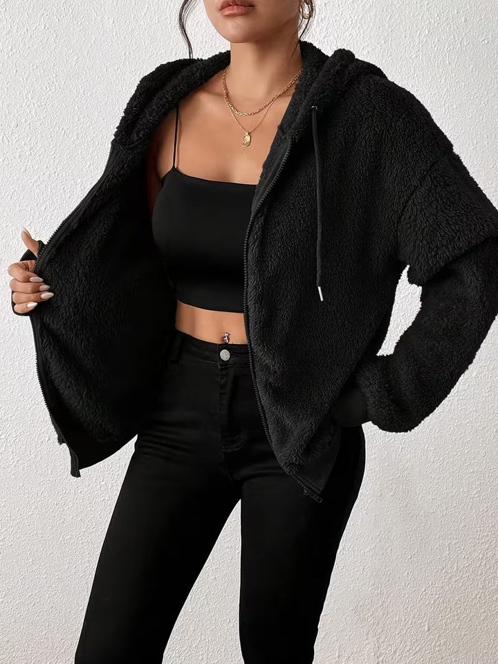 Keriana - Casual Hooded Warm Furry Jacket