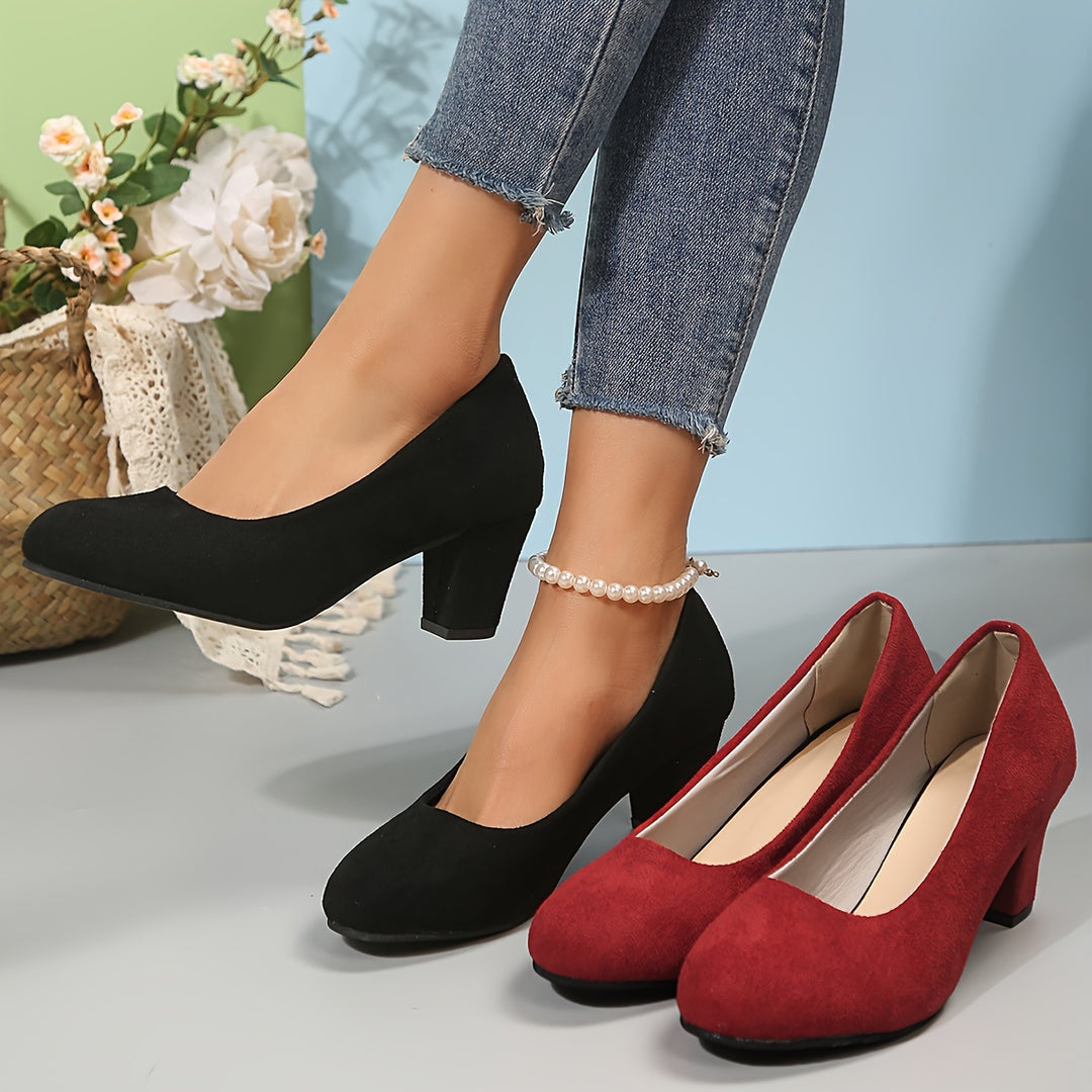 Kirstten – Pumps Aus Wildleder Mit Blockabsatz