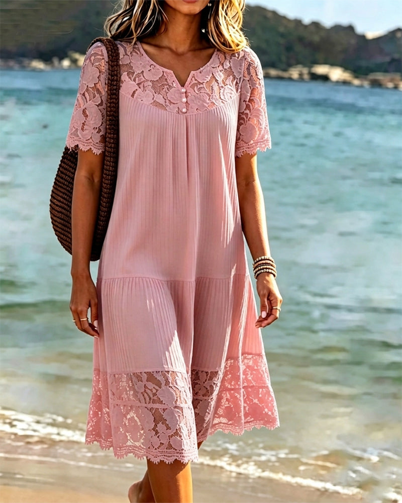 Kosana - Patchwork Kleid MIT Ausschnitten