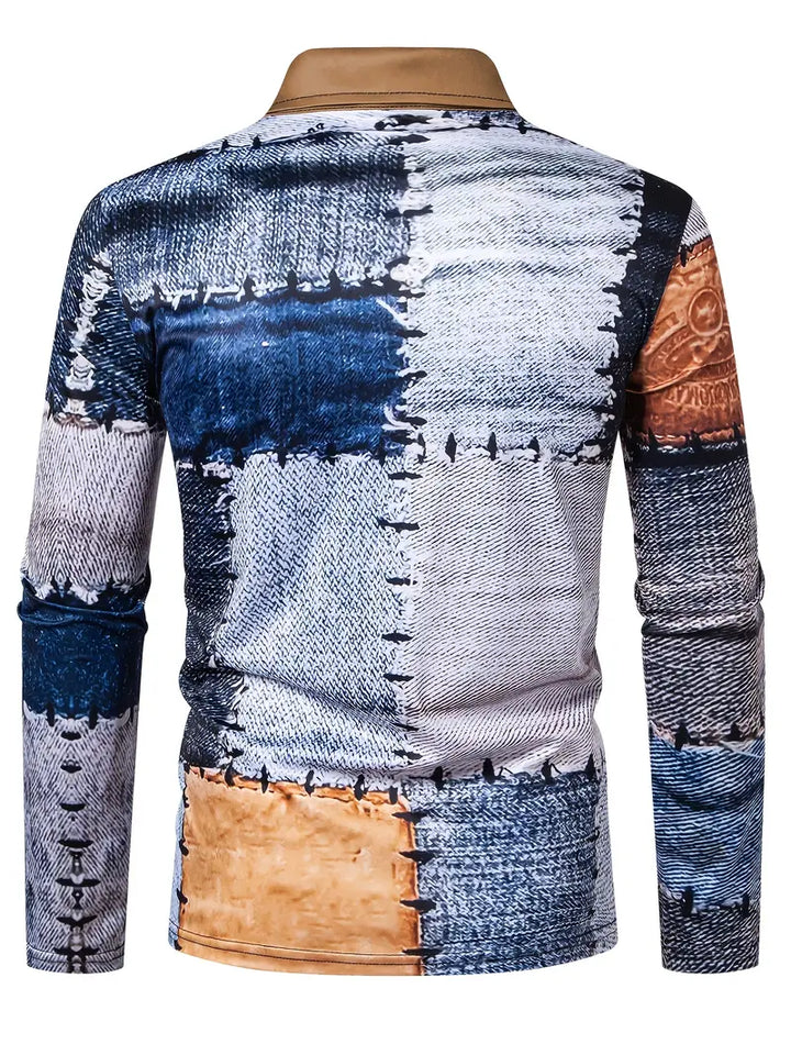 Zerem – Langarmhemd mit Farbblock und Reißverschluss