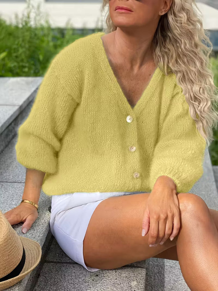 Hozanna - Langärmeliger Strickpullover Mit Knöpfen