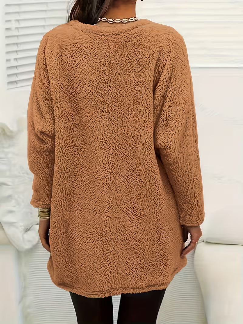 Zibija – Fleece-Sweatshirt Mit Löwenzahn-Drucken
