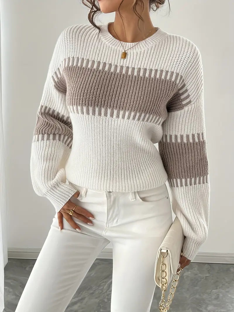 Gyneth - Langärmeliger Pullover Mit Rundhalsausschnitt