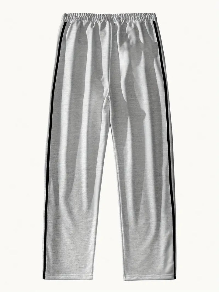 Mendis – Lässige Sport Hose Mit Geradem Bein Und Druckknopfverschluss