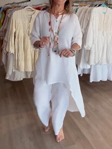 Freida - Lässig Leinen Kleid
