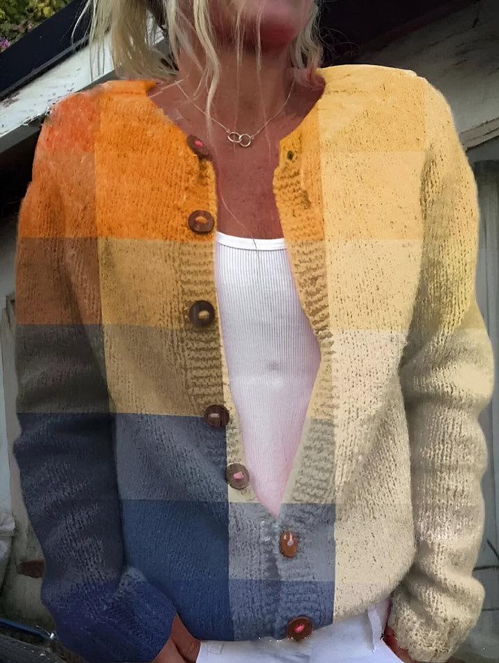 Alvimia - Modische Strickjacke Mit Blumenmuster
