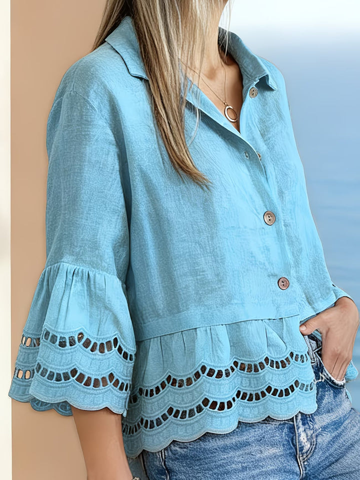 Solenn – Elegante Bluse mit Knopfleiste