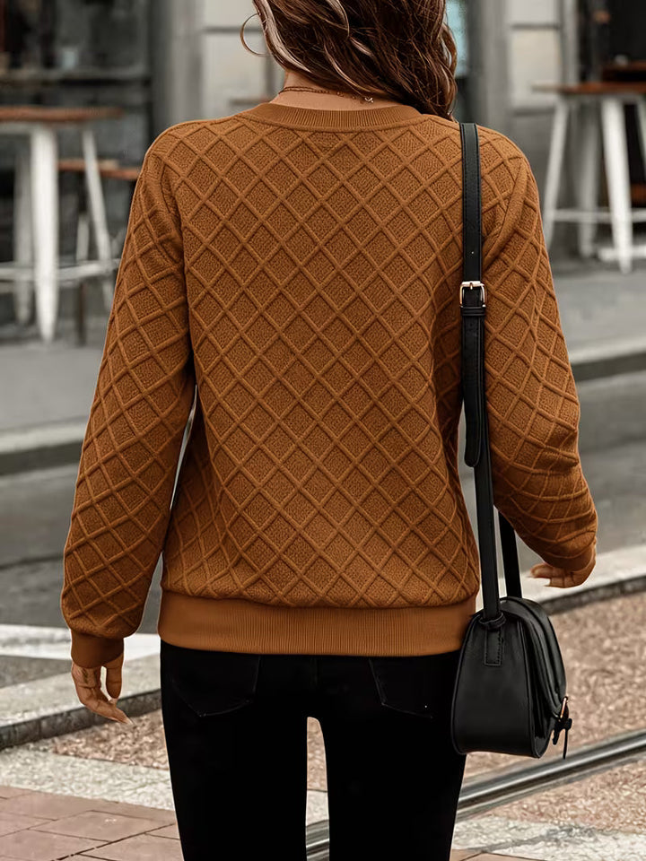 Juliet – Langärmliges Sweatshirt mit Strukturiertem Reißverschluss am Kragen