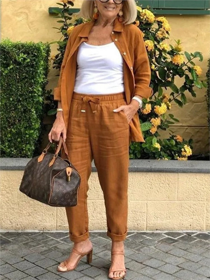 Henna – Langärmliges Hemd und Hose im Setz