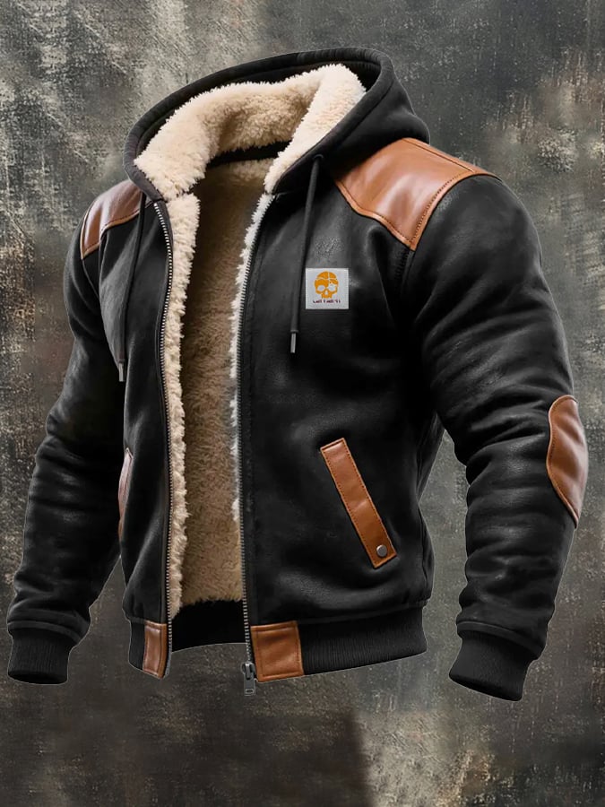 Francois – Vintage Wildleder Jacke Mit Kapuze