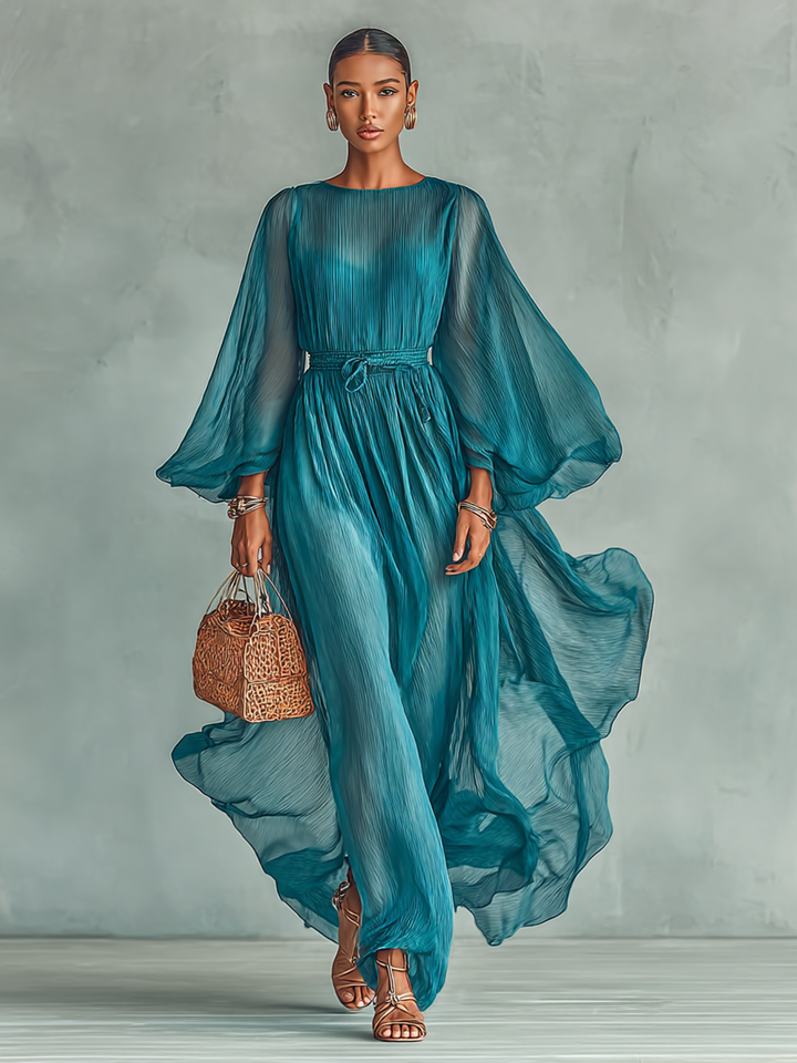 Joilene – Langärmliges Lappen Kleid