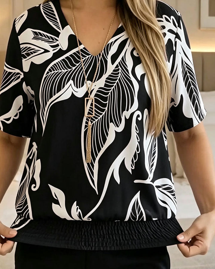 Isheba – Elegante Kurzarmbluse