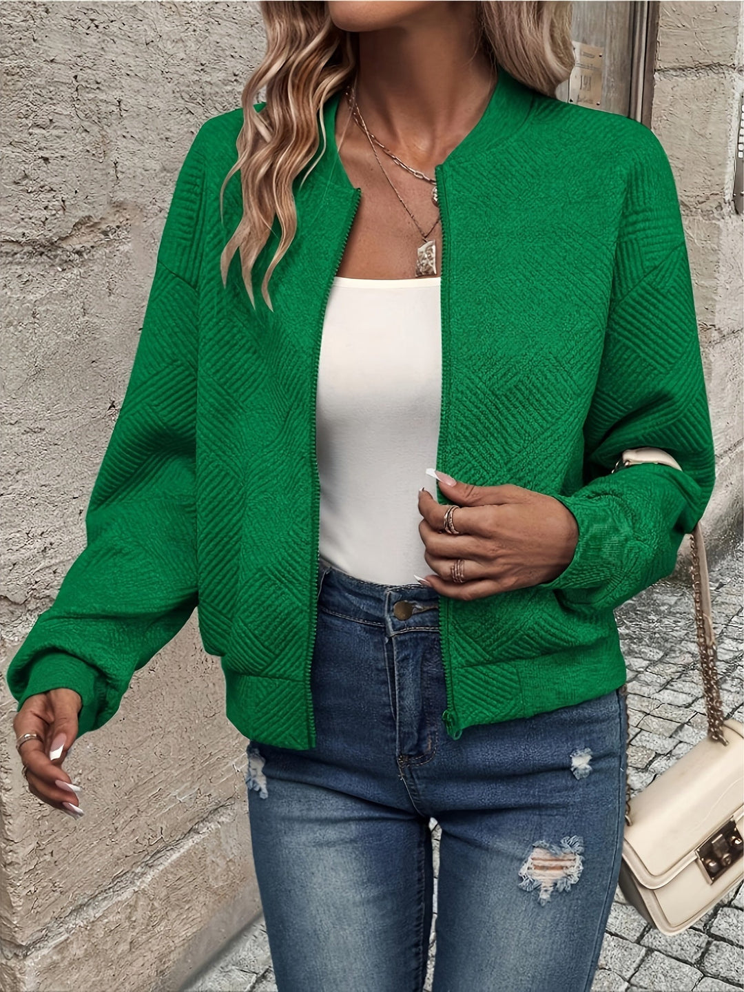 Jemma – Langärmelige Jacke Mit Reißverschluss