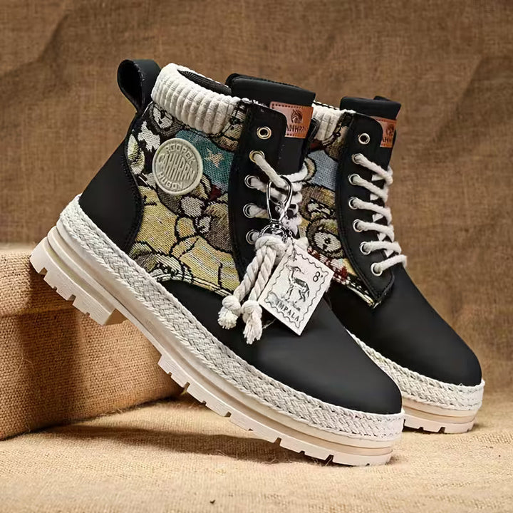 Hilarie - Rutschfeste Turnschuh Mit Teddy Drucken